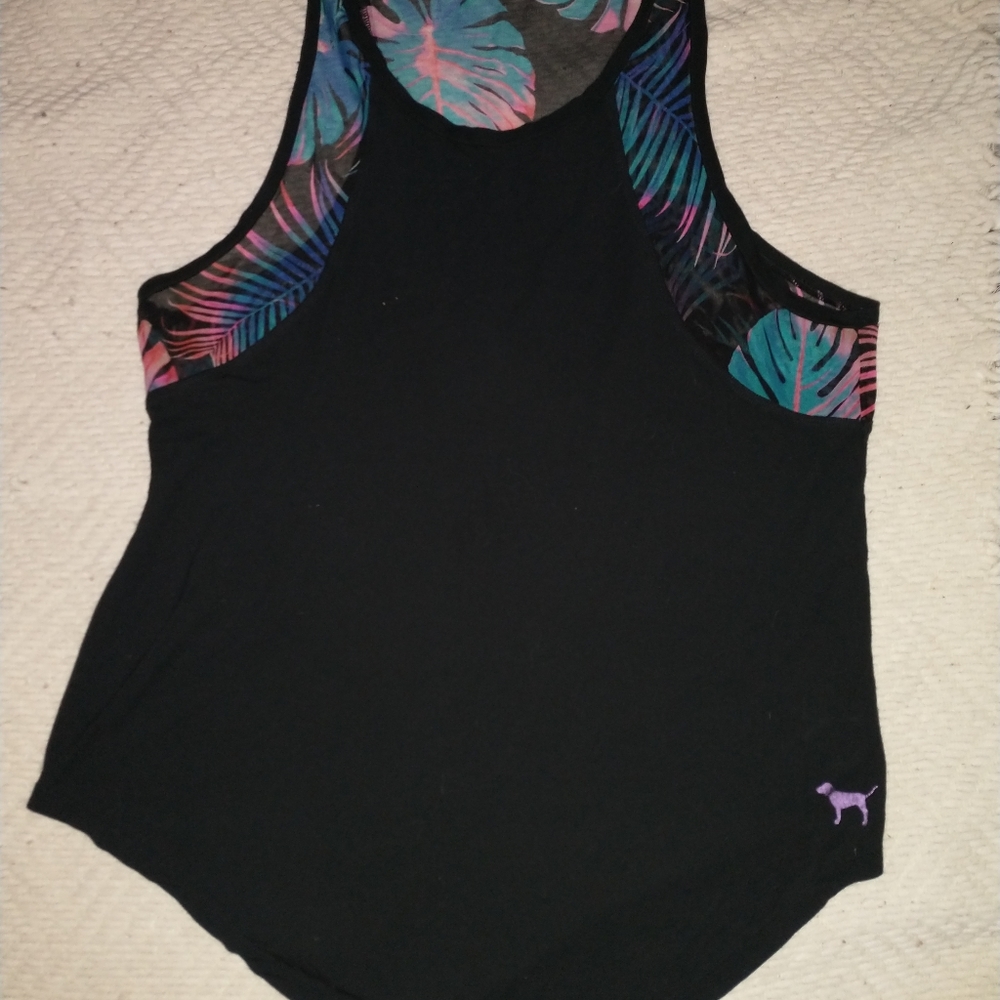 PINK super soft racer back tank top size large